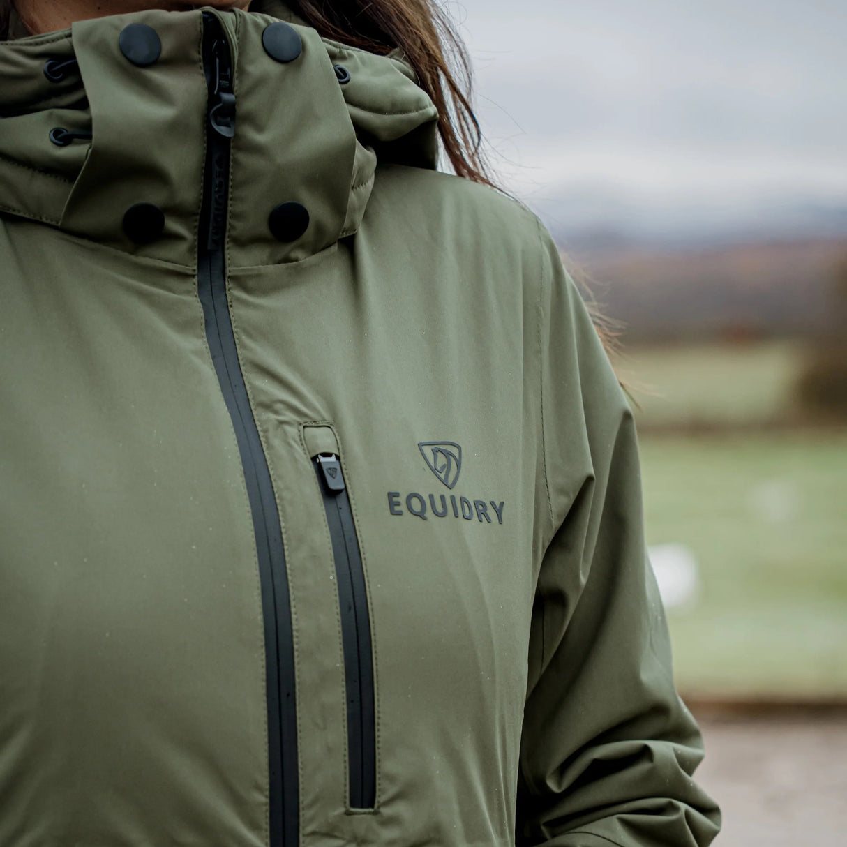 EQUIDRY Women's Iris Waterproof Riding Jacket #colour_green