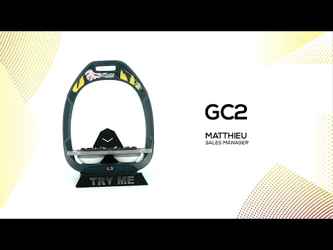 Flex-On Green Composite Inclined Ultra Grip Stirrups - Grey/Black/Black