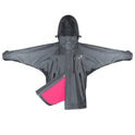 EQUIDRY Women's Thin Fleece Shortie #colour_grey-peacock-pink