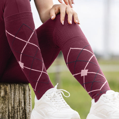 ELT Argyle Riding Socks #colour_velvet-red