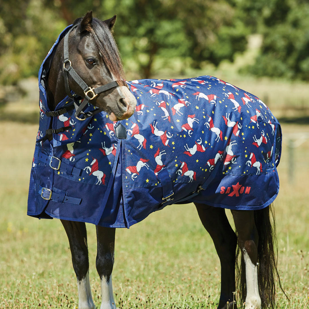 Couverture de participation Saxon 600D Combo Neck de poids moyen pour poney