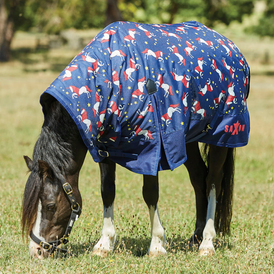 Couverture de participation Saxon 600D Combo Neck de poids moyen pour poney