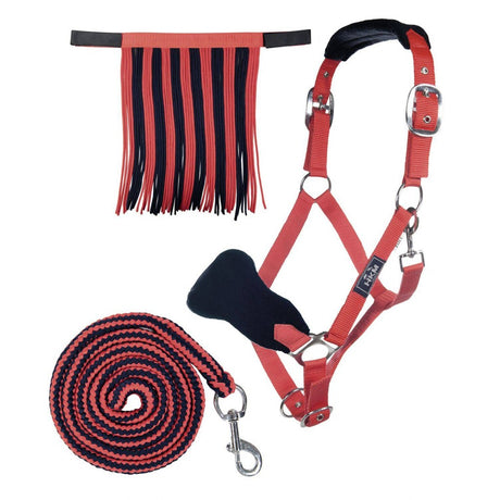 HKM Head Collar & Lead Rope med Snap Hook & Fly Fringe