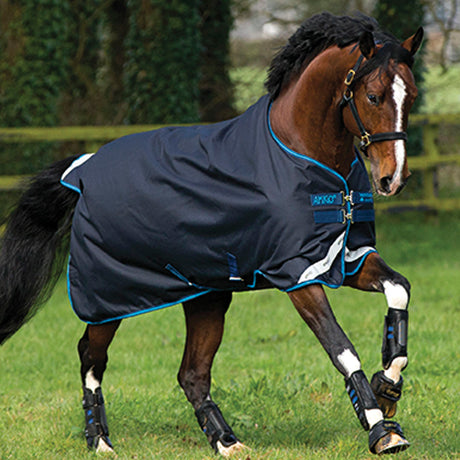 Horseware Ireland Amigo Bravo 12 Original 100g Turnout Rug #colour_navy-electric-blue