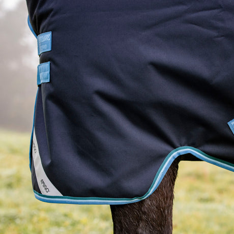 Horseware Ireland Amigo Bravo 12 Original 100g Turnout Rug #colour_navy-turquoise-aqua-blue