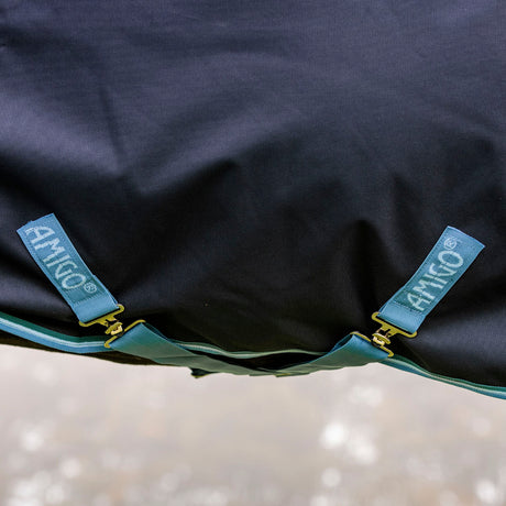 Horseware Ireland Amigo Bravo 12 Original 100g Turnout Rug #colour_navy-turquoise-aqua-blue