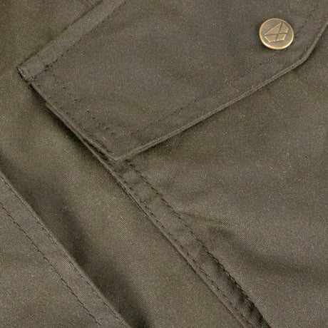 Hoggs of Fife Caledonia Ladies Waxed Jacket #colour_antique-olive