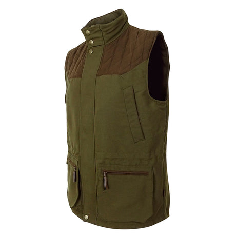 Hoggs of Fife Kincraig Men's Field Waistcoat #colour_olive-green