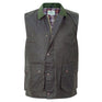  Hoggs of Fife Men's Padded Waxed Waistcoat #colour_olive