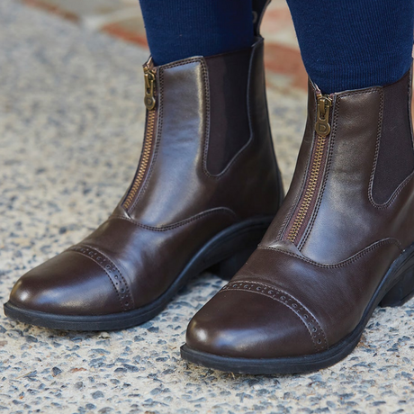 Dublin Altitude Childs Zip Paddock Boots #colour_brown