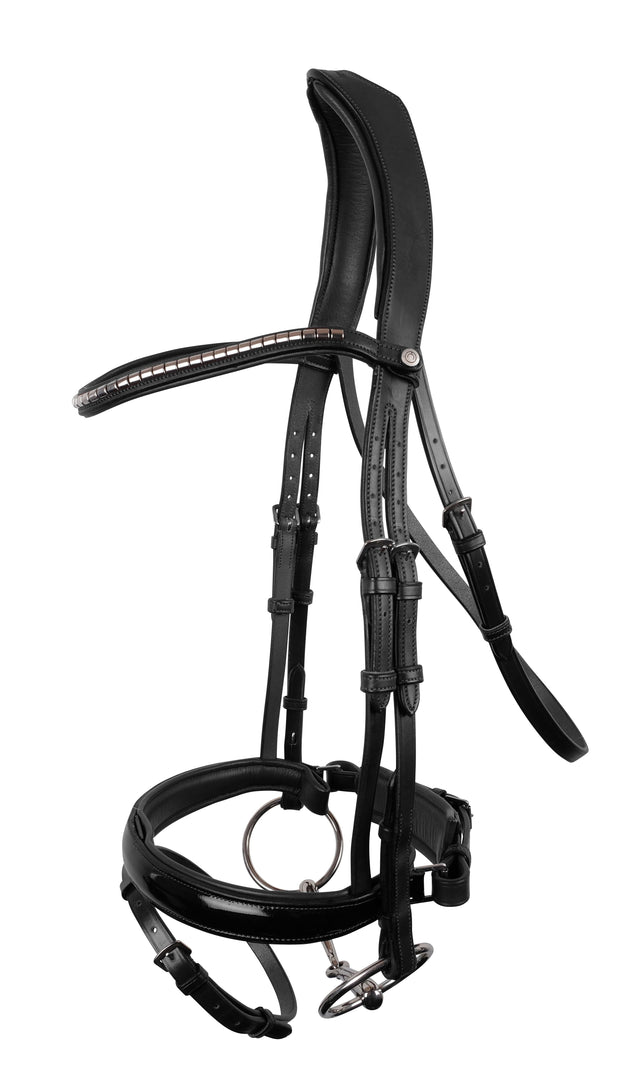 Montar Normandie Deluxe ECO Leather Bridle #colour_black