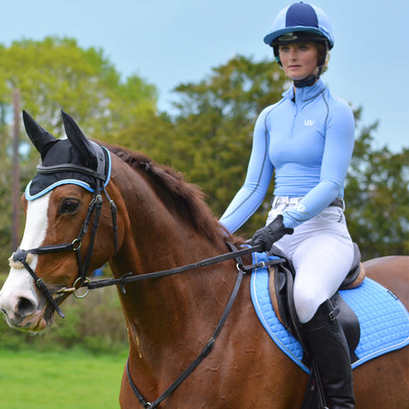 Woof Wear Performance Ladies Riding Shirt #colour_powder-blue