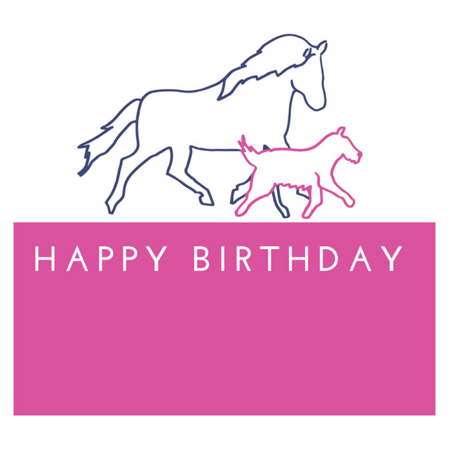 Gubblecote Beautiful Greetings Card #style_happy-birthday-horse-and-dog