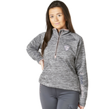 Firefoot Ladies Half Zip Sport Top #colour_grey-marl-rose-gold