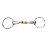 Korsteel rustfrit stål med kobberfransk link Løs ring snaffle bit