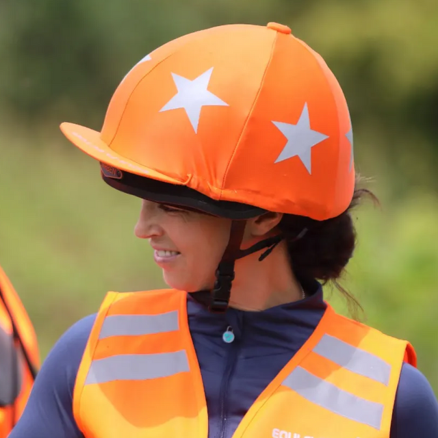 Shires EQUI-FLECTOR® Hat Cover #colour_orange